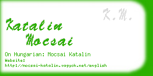 katalin mocsai business card